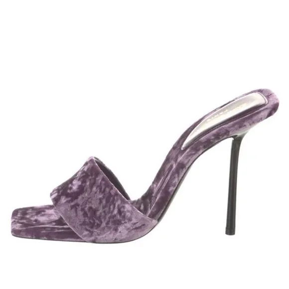 Saint Laurent Velvet Mules - Picture 2 of 6